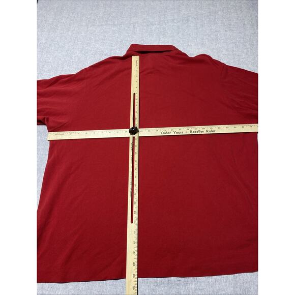 Lacoste Shirt Mens XXXXL 9 Red Polo Minimalist Preppy Classic Devanlay 4XL Vtg - Picture 7 of 9